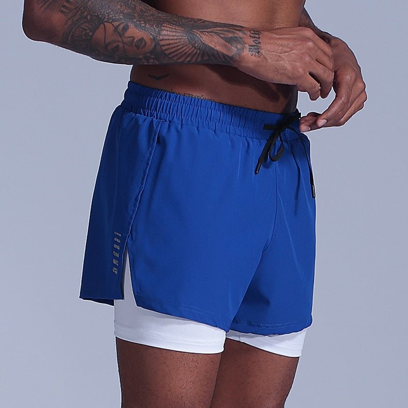 Shorts Men Running Quick Dry Workout Bodybuilding Gym Spandex Seawpants Mesh Sports Jogging Pocket Tennis Training Turnks - Yallafit 0