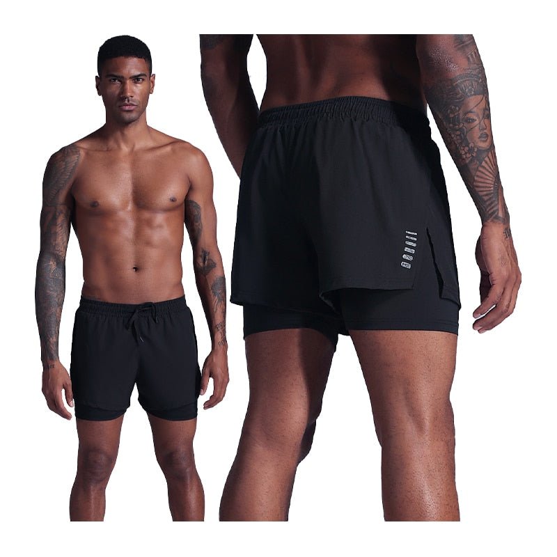 Shorts Men Running Quick Dry Workout Bodybuilding Gym Spandex Seawpants Mesh Sports Jogging Pocket Tennis Training Turnks - Yallafit 0