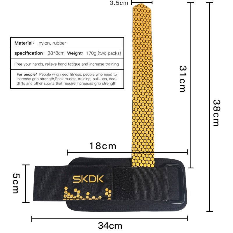 SKDK Gym Sport Wristband Fitness Dumbbells Training Wrist Support Straps Weightlifting Wristband Sport Professional Training - Yallafit 0