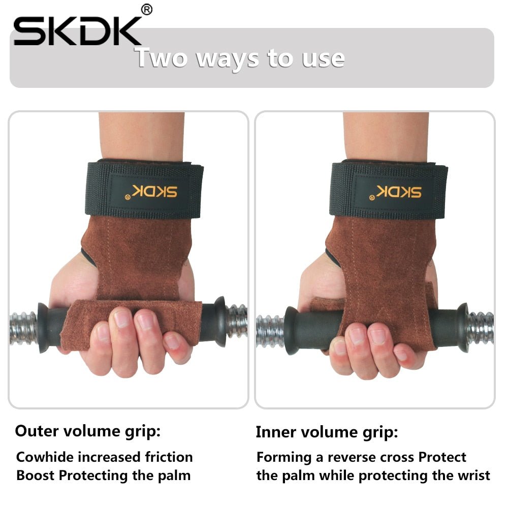 SKDK Weight Lifting Grip Gym Crossfit Trainining fitnes gear Hand Grips Gymnastics Gloves Grips Anti-Skid Gym Fitness Gloves - Yallafit 0