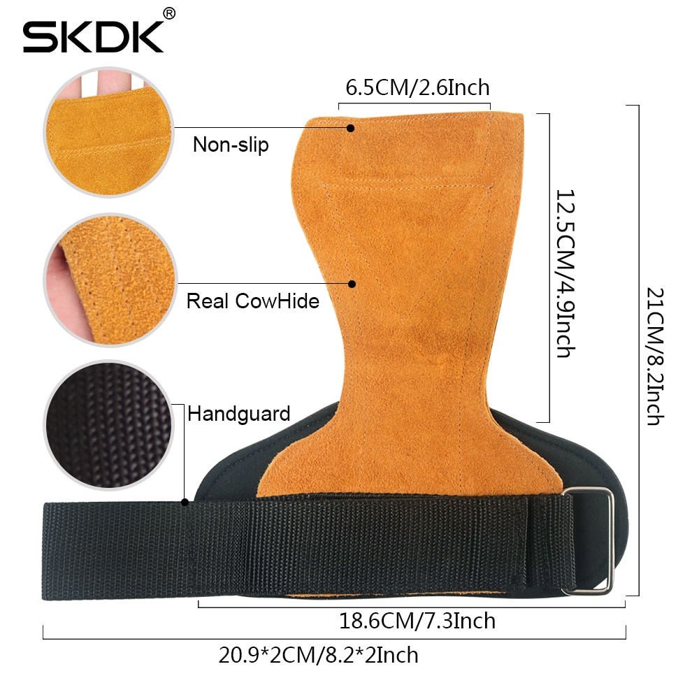 SKDK Weight Lifting Grip Gym Crossfit Trainining fitnes gear Hand Grips Gymnastics Gloves Grips Anti-Skid Gym Fitness Gloves - Yallafit 0