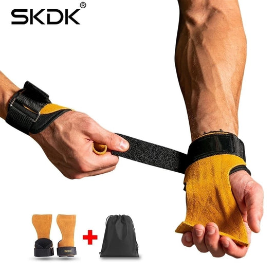 SKDK Weight Lifting Grip Gym Crossfit Trainining fitnes gear Hand Grips Gymnastics Gloves Grips Anti-Skid Gym Fitness Gloves - Yallafit 0