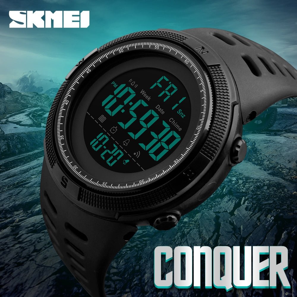 SKMEI Brand Men Sports Watches Fashion Chronos Countdown Waterproof LED Digital Watch Man Military Wrist Watch Relogio Masculino - Yallafit 0