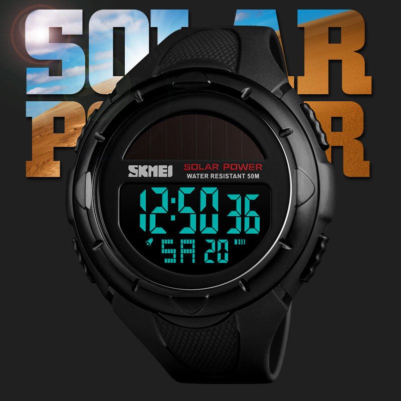 SKMEI Men Luminous Watches Sport Digital Mens Wristwatches Solar For Power Enviormentally Alarm Male Clock reloj hombre 1405 - Yallafit 0