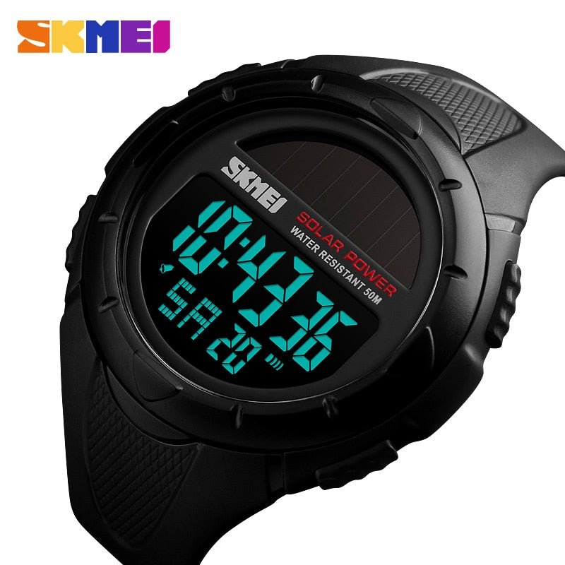 SKMEI Men Luminous Watches Sport Digital Mens Wristwatches Solar For Power Enviormentally Alarm Male Clock reloj hombre 1405 - Yallafit 0