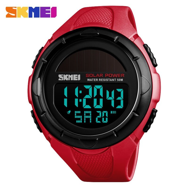 SKMEI Men Luminous Watches Sport Digital Mens Wristwatches Solar For Power Enviormentally Alarm Male Clock reloj hombre 1405 - Yallafit 0