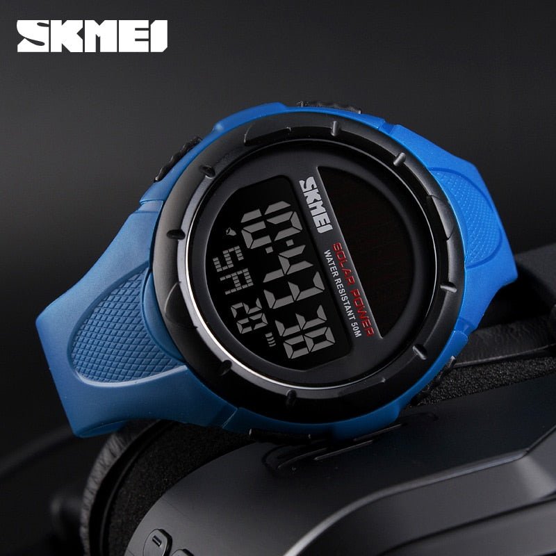 SKMEI Men Luminous Watches Sport Digital Mens Wristwatches Solar For Power Enviormentally Alarm Male Clock reloj hombre 1405 - Yallafit 0