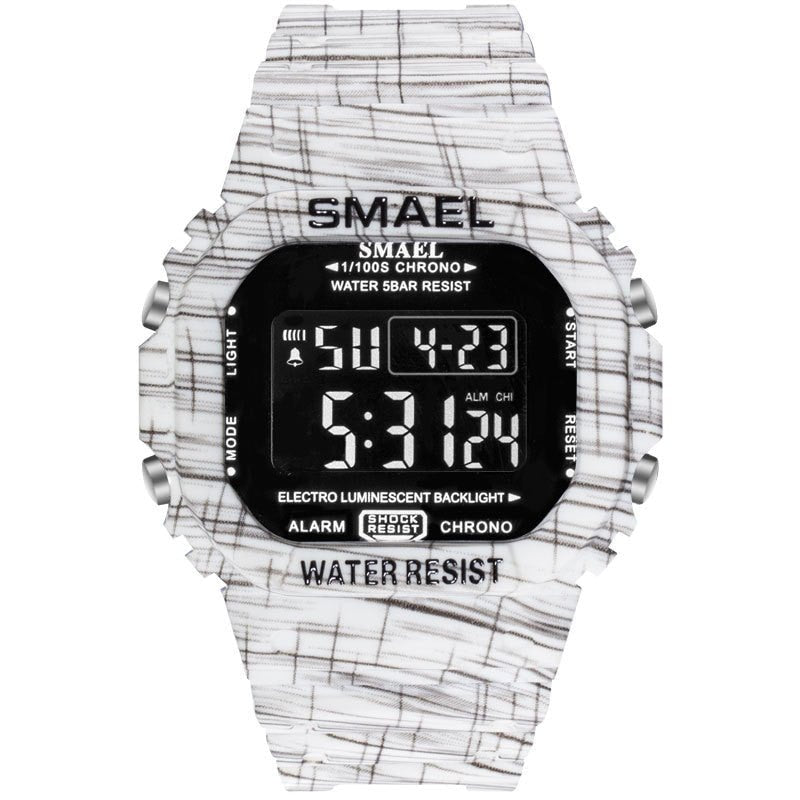 SMAEL Digital Watch Men Sports Watches LED Military Army Camouflage Wrist Watch For Boy Waterproof Top Brand Student Stopwatch - Yallafit 0