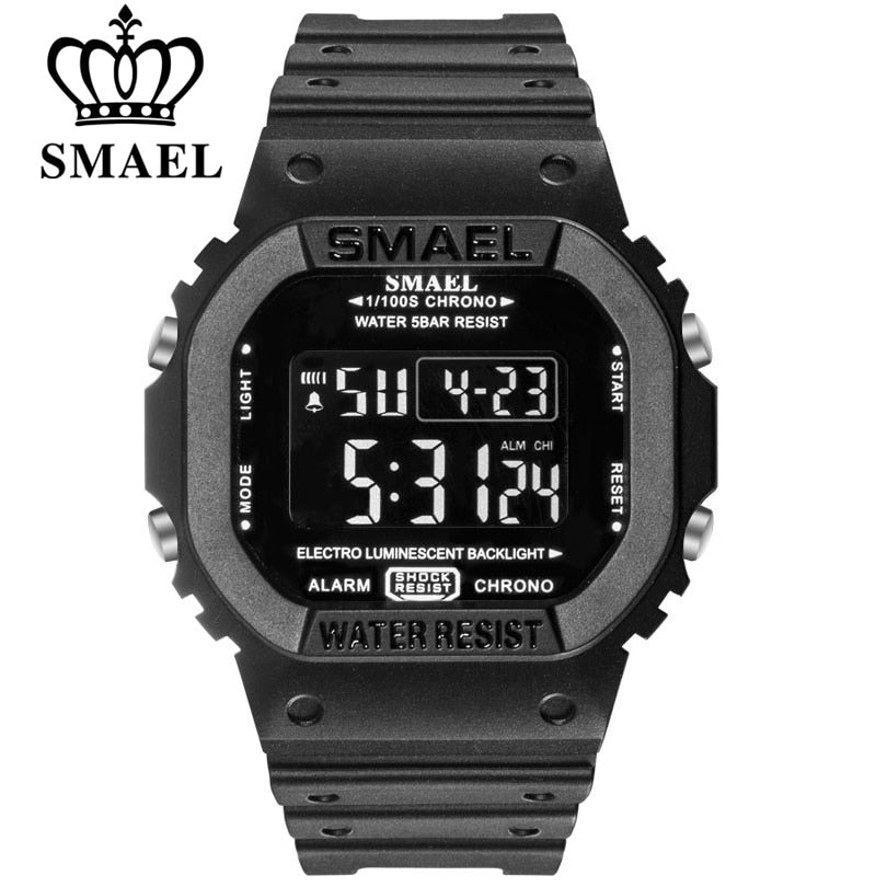 SMAEL Digital Watch Men Sports Watches LED Military Army Camouflage Wrist Watch For Boy Waterproof Top Brand Student Stopwatch - Yallafit 0