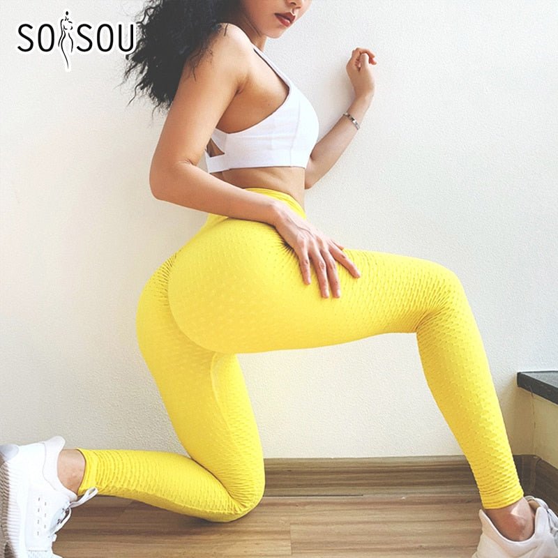SOISOU New Sexy Tight Leggings Women's Pants Seamless Fitness Yoga Sports Pants High Waist Women Leggings pantalones de mujer - Yallafit 0