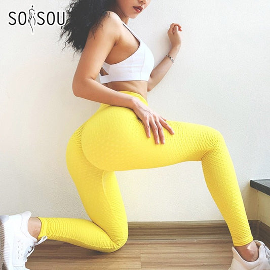 SOISOU New Sexy Tight Leggings Women's Pants Seamless Fitness Yoga Sports Pants High Waist Women Leggings pantalones de mujer - Yallafit 0