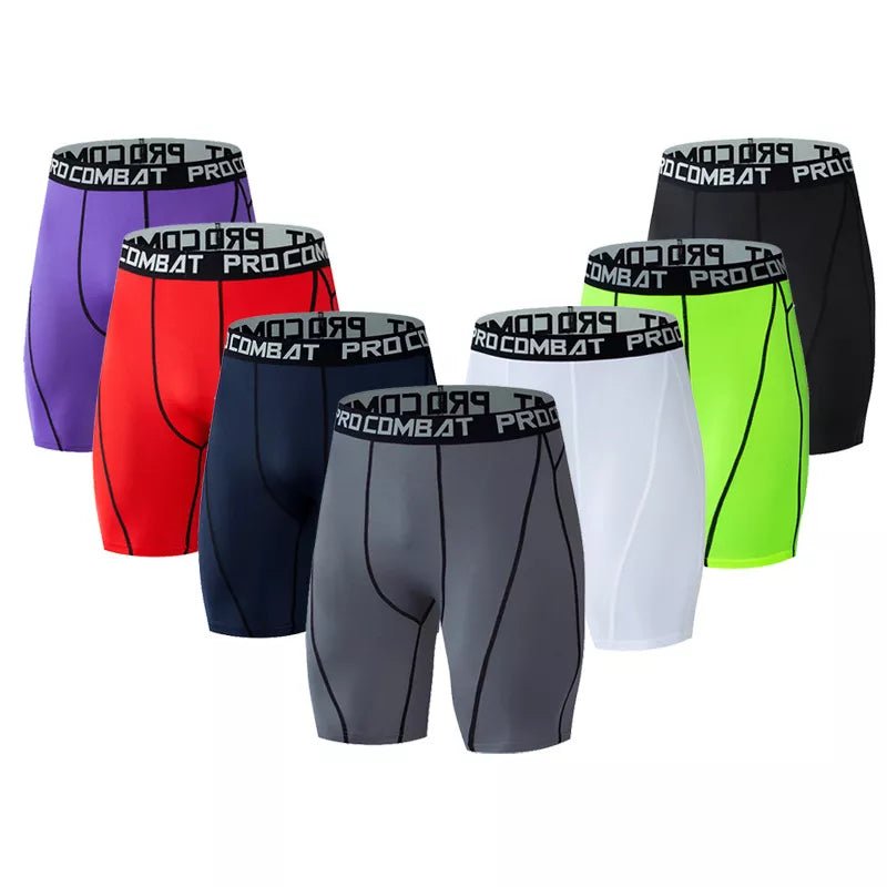 Sports Fitness Pants Men's Basketball Shorts Workout Tights Gym Running Training Bottoming Shorts Mens Compression Leggings - Yallafit