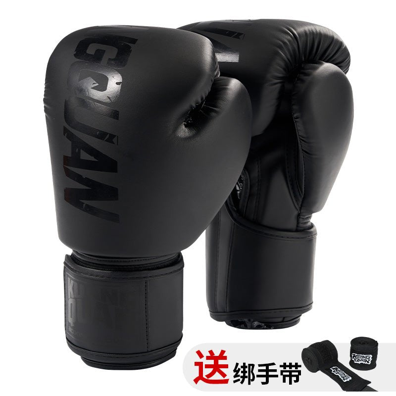 Sports Jia Boxing Glove Professional Adult Sanda Muay Thai Combat Fighting Boxing Gloves Boys and Girls Training Sandbag - Yallafit