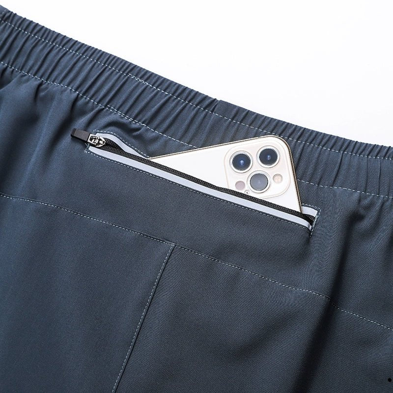 Spring and Summer Men's Breathable Quick-Dry Black Sports Shorts - Yallafit