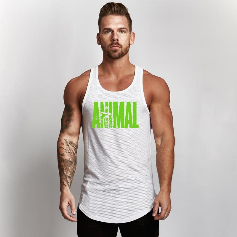 Summer Brand Fitness Tank Top Men Bodybuilding 2021 Gyms Clothing Fitness Men Shirt slim fit Vests Mesh Singlets Muscle Tops - Yallafit 0
