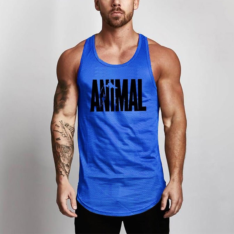 Summer Brand Fitness Tank Top Men Bodybuilding 2021 Gyms Clothing Fitness Men Shirt slim fit Vests Mesh Singlets Muscle Tops - Yallafit 0