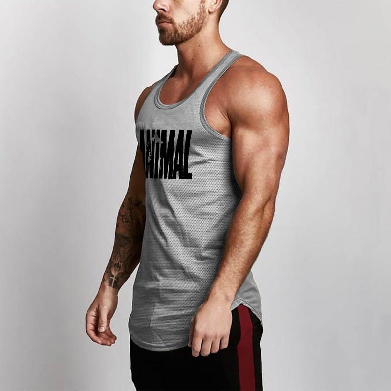 Summer Brand Fitness Tank Top Men Bodybuilding 2021 Gyms Clothing Fitness Men Shirt slim fit Vests Mesh Singlets Muscle Tops - Yallafit 0