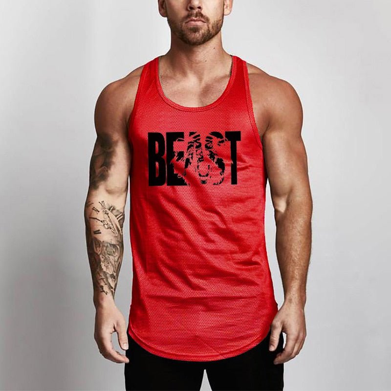 Summer Brand Fitness Tank Top Men Bodybuilding 2021 Gyms Clothing Fitness Men Shirt slim fit Vests Mesh Singlets Muscle Tops - Yallafit 0