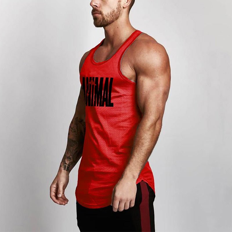 Summer Brand Fitness Tank Top Men Bodybuilding 2021 Gyms Clothing Fitness Men Shirt slim fit Vests Mesh Singlets Muscle Tops - Yallafit 0