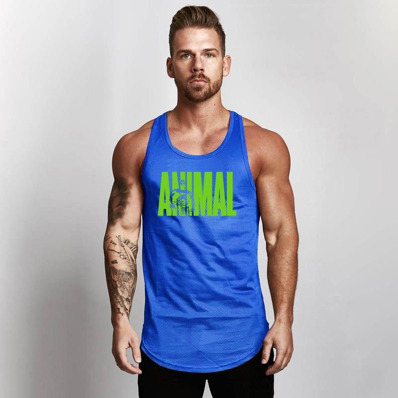 Summer Brand Fitness Tank Top Men Bodybuilding 2021 Gyms Clothing Fitness Men Shirt slim fit Vests Mesh Singlets Muscle Tops - Yallafit 0