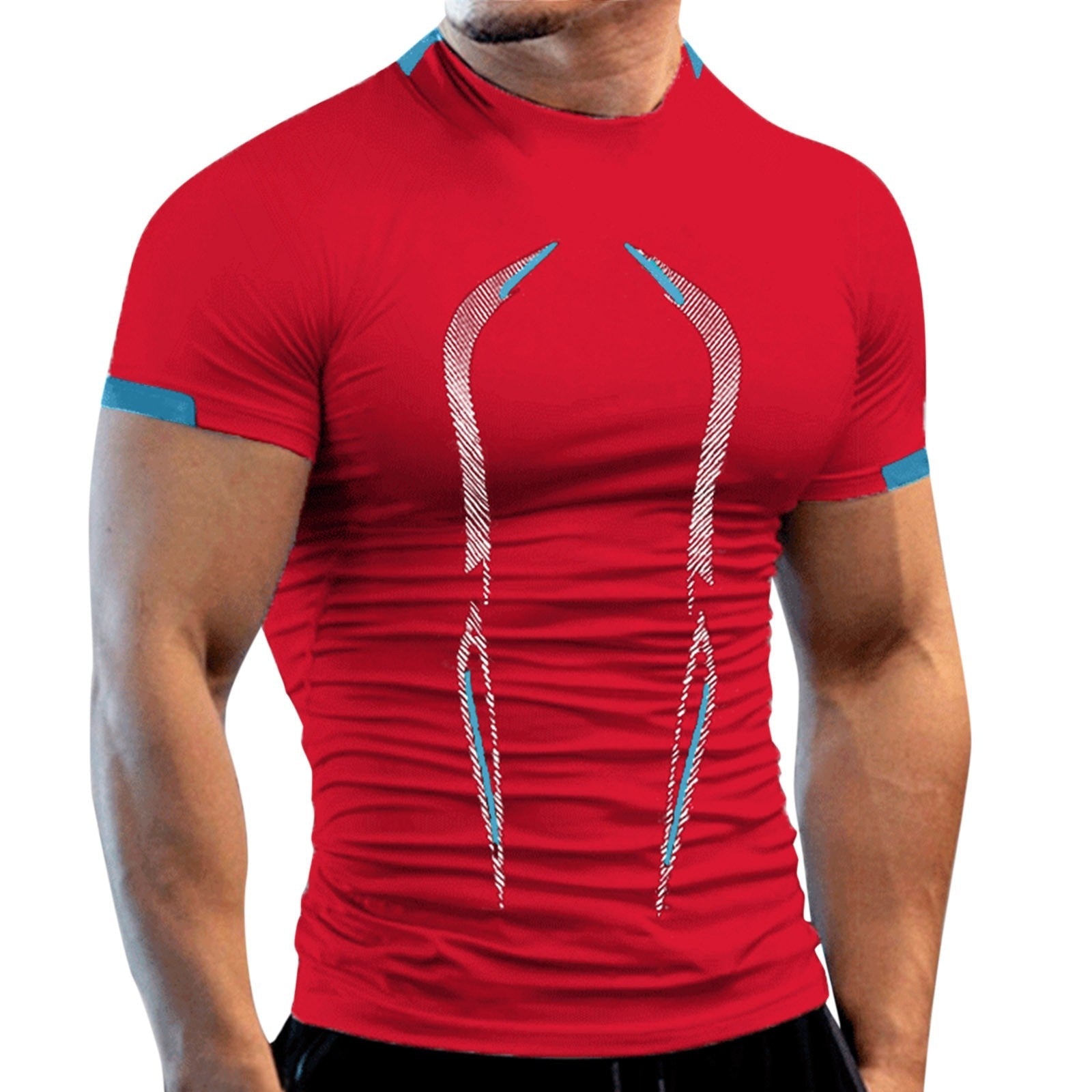 Summer Gym Shirt Sport T Shirt Men Quick Dry Running Shirt Men Workout Tees Fitness Tops Oversized Short Sleeve T-shirt Clothes - Yallafit 0