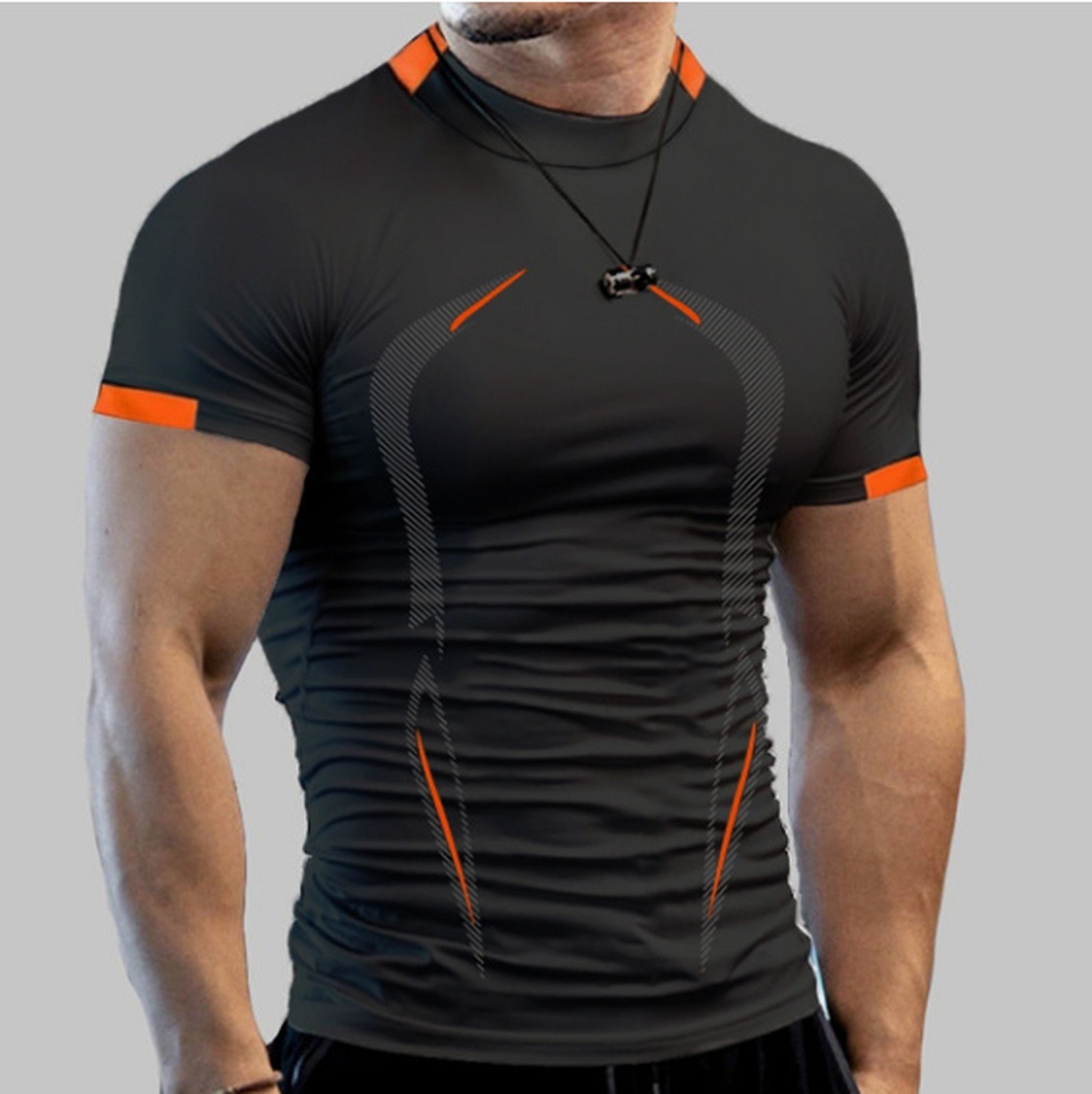 Summer Gym Shirt Sport T Shirt Men Quick Dry Running Shirt Men Workout Tees Fitness Tops Oversized Short Sleeve T-shirt Clothes - Yallafit 0