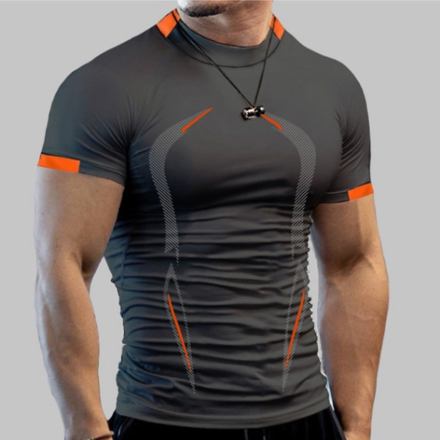 Summer Gym Shirt Sport T Shirt Men Quick Dry Running Shirt Men Workout Tees Fitness Tops Oversized Short Sleeve T-shirt Clothes - Yallafit 0