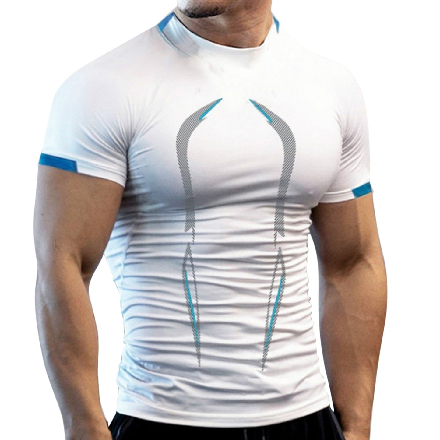 Summer Gym Shirt Sport T Shirt Men Quick Dry Running Shirt Men Workout Tees Fitness Tops Oversized Short Sleeve T-shirt Clothes - Yallafit 0