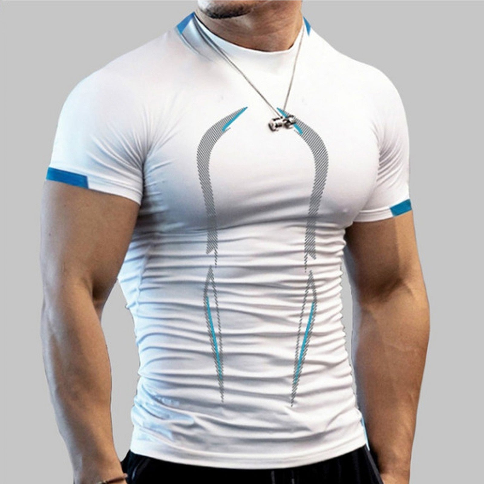 Summer Gym Shirt Sport T Shirt Men Quick Dry Running Shirt Men Workout Tees Fitness Tops Oversized Short Sleeve T-shirt Clothes - Yallafit 0