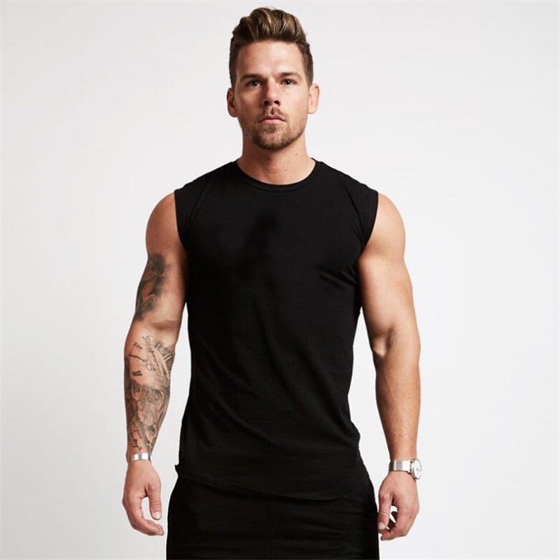 Summer Gym Tank Top Men Workout Sleeveless Shirt Bodybuilding Clothing Fitness Mens Sportswear Muscle Vests Men Tanktops - Yallafit