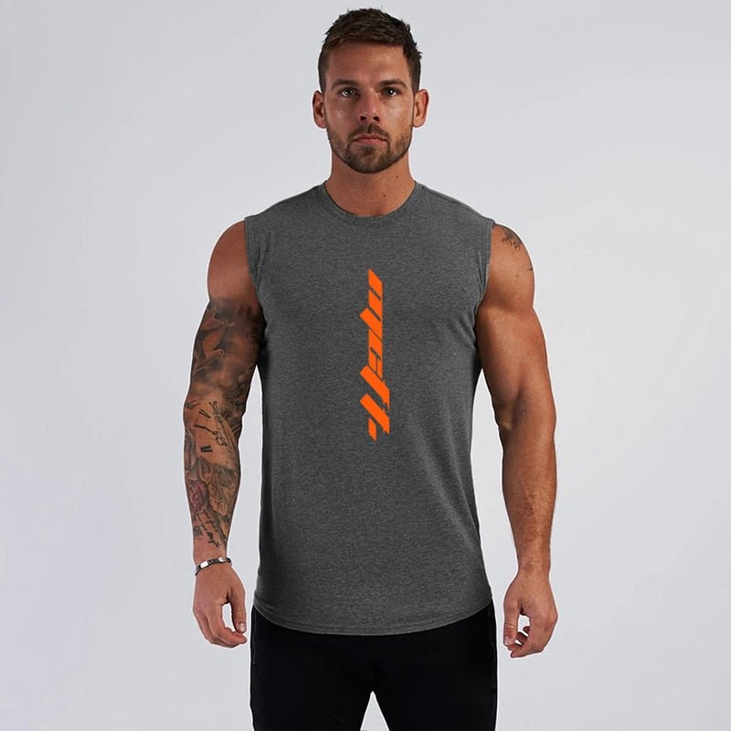 Summer Gym Tank Top Men Workout Sleeveless Shirt Bodybuilding Clothing Fitness Mens Sportswear Muscle Vests Men Tanktops - Yallafit