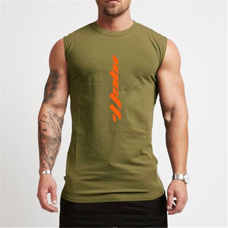 Summer Gym Tank Top Men Workout Sleeveless Shirt Bodybuilding Clothing Fitness Mens Sportswear Muscle Vests Men Tanktops - Yallafit