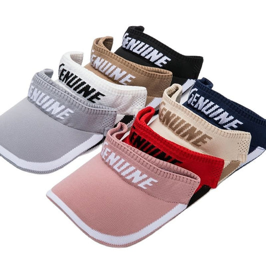 Summer Sun Visors Hat Caps Sports Quickly Dry Sun Hats Visors Sports Sun Visors For Women Genuine Black White Beach Sun Hat - Yallafit 0