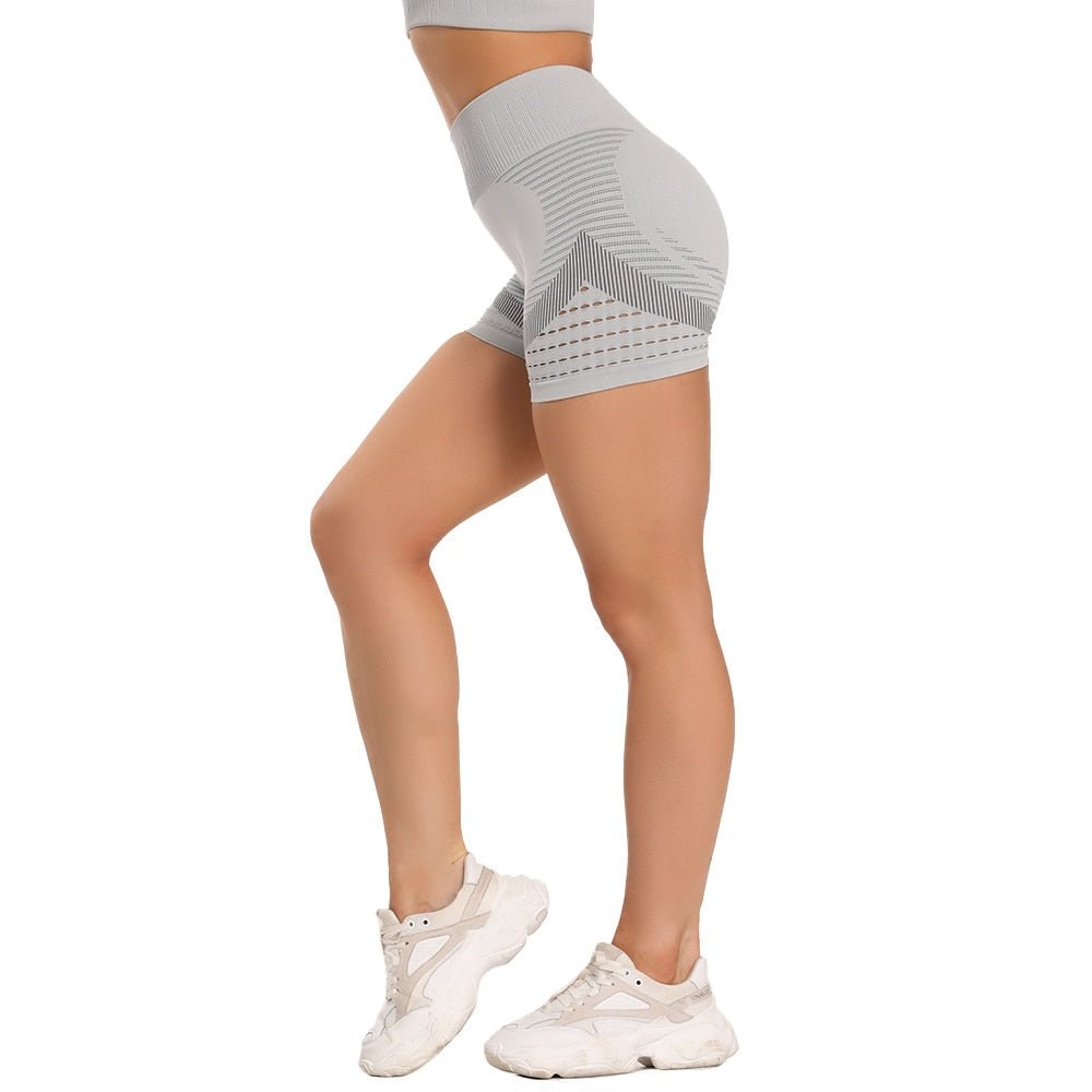 Summer Yoga Shorts Women Fitness High Waist Seamless Hip-up Workout Tight Elastic Sports Shorts Push Up Running Gym Clothes - Yallafit 0