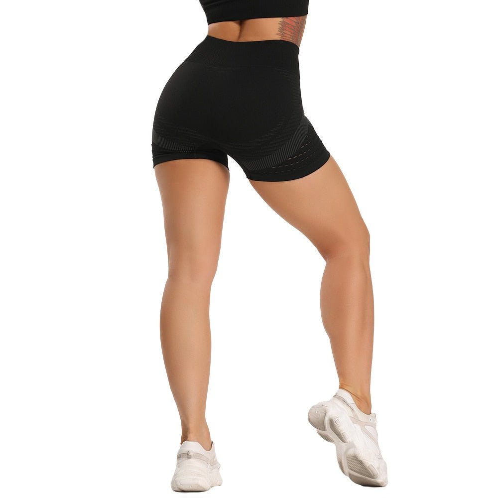 Summer Yoga Shorts Women Fitness High Waist Seamless Hip-up Workout Tight Elastic Sports Shorts Push Up Running Gym Clothes - Yallafit 0