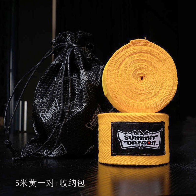 Summitdragon Non-Stretch Cotton Boxing Bandage Thai Boxing Sanda Boxing Bandage No Pilling Boxing Gloves Boxing Hand Wrap - Yallafit