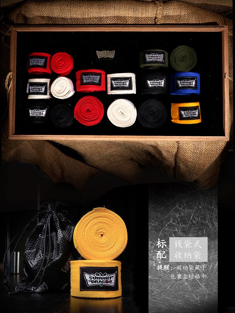 Summitdragon Non-Stretch Cotton Boxing Bandage Thai Boxing Sanda Boxing Bandage No Pilling Boxing Gloves Boxing Hand Wrap - Yallafit