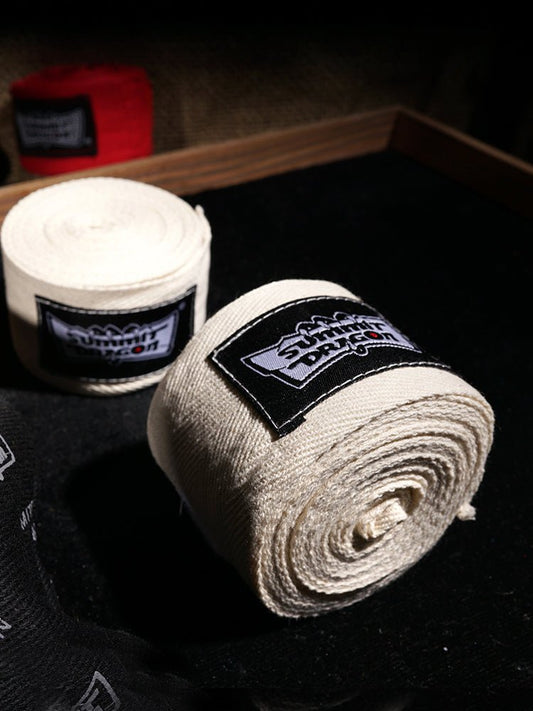 Summitdragon Non-Stretch Cotton Boxing Bandage Thai Boxing Sanda Boxing Bandage No Pilling Boxing Gloves Boxing Hand Wrap - Yallafit