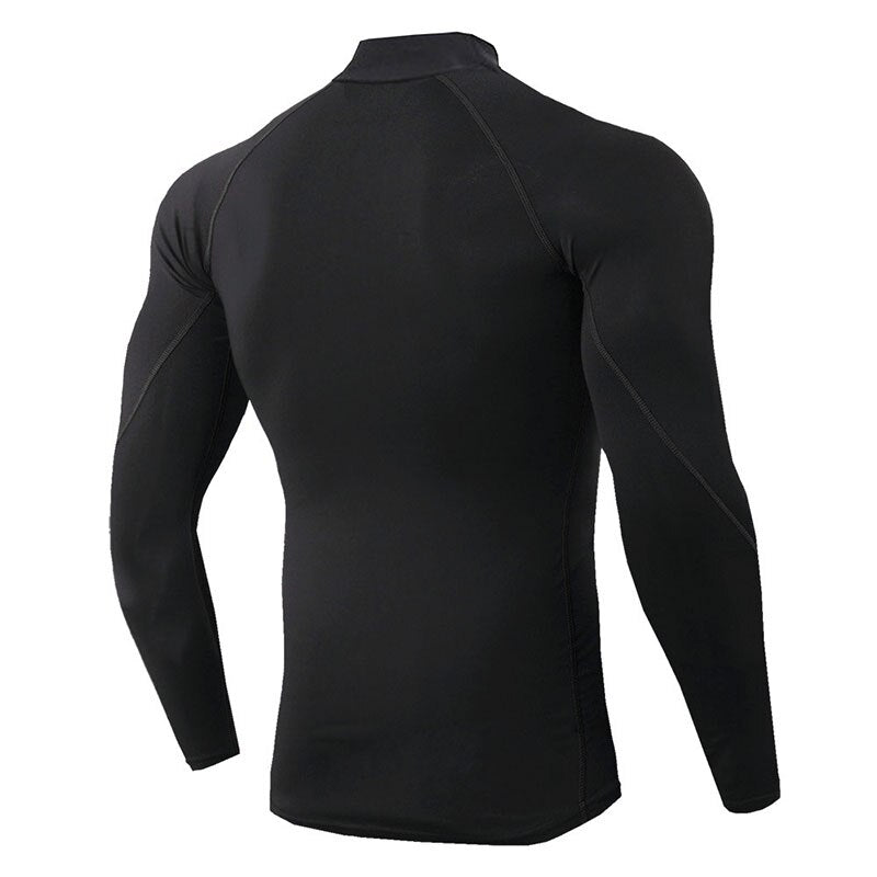 Thermal Underwear For Men High Collar Camiseta Termica Sport Thermo Shirt Quick Dry Compressed Underwear Clothes Men Bielizna - Yallafit 0