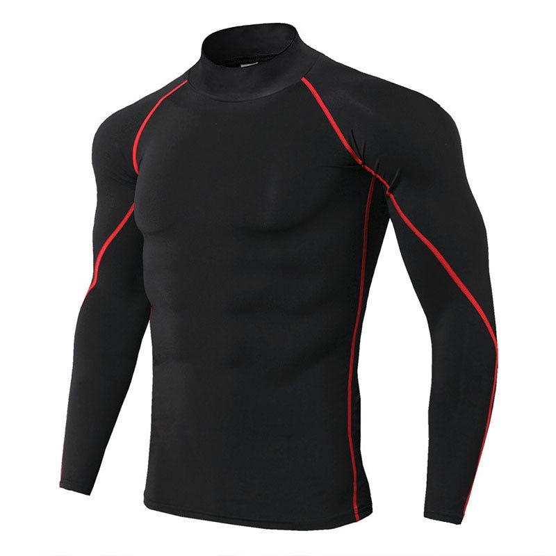 Thermal Underwear For Men High Collar Camiseta Termica Sport Thermo Shirt Quick Dry Compressed Underwear Clothes Men Bielizna - Yallafit 0