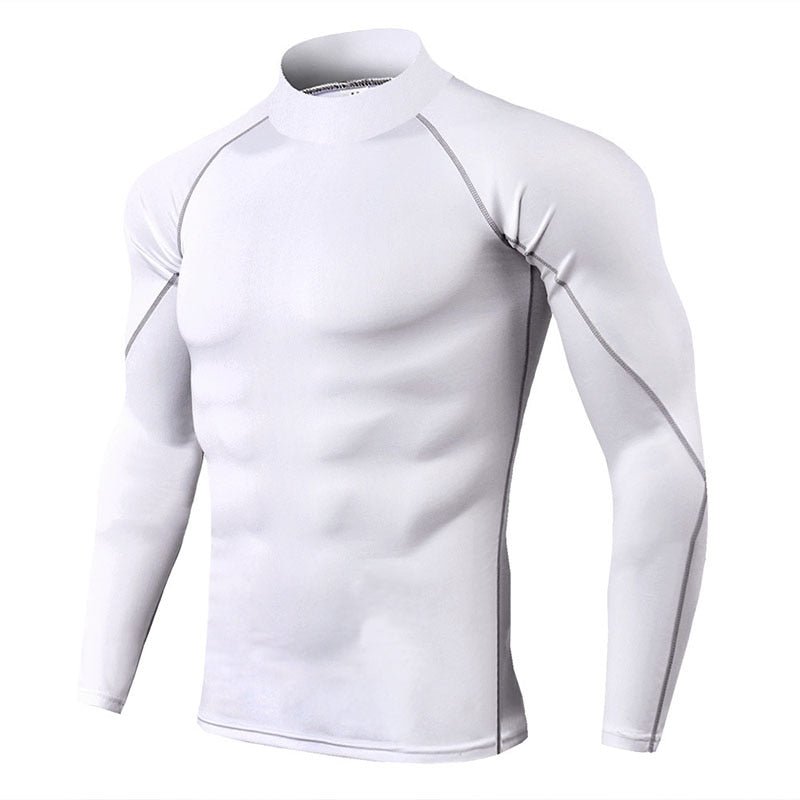Thermal Underwear For Men High Collar Camiseta Termica Sport Thermo Shirt Quick Dry Compressed Underwear Clothes Men Bielizna - Yallafit 0