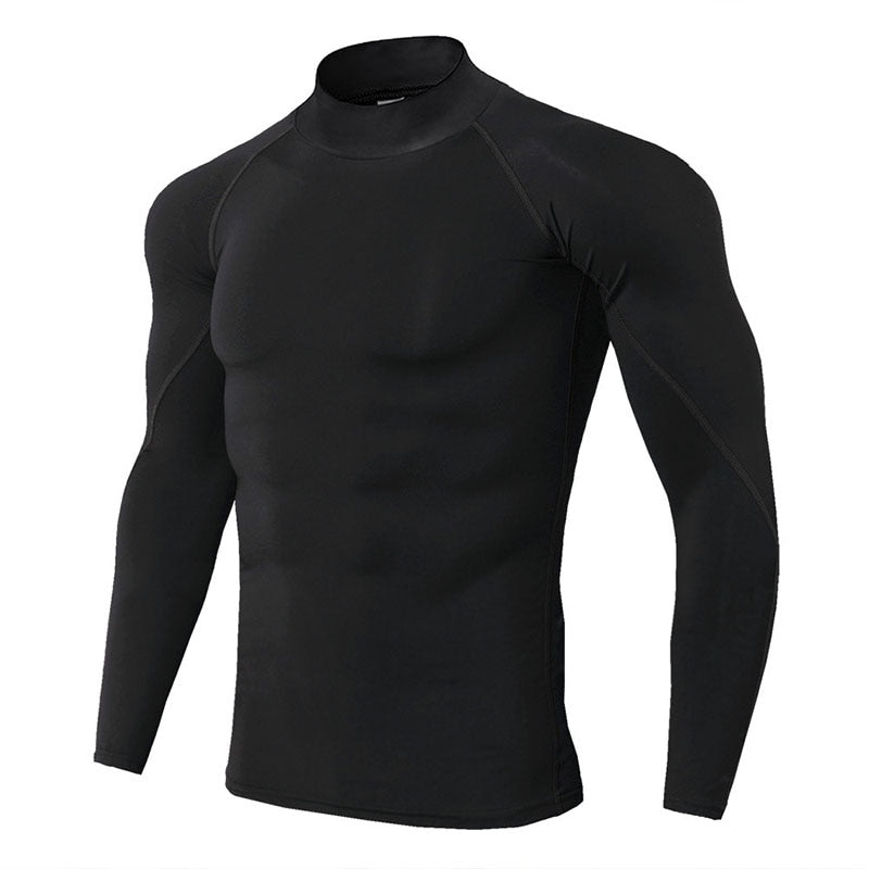 Thermal Underwear For Men High Collar Camiseta Termica Sport Thermo Shirt Quick Dry Compressed Underwear Clothes Men Bielizna - Yallafit 0