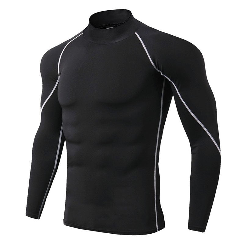 Thermal Underwear For Men High Collar Camiseta Termica Sport Thermo Shirt Quick Dry Compressed Underwear Clothes Men Bielizna - Yallafit 0
