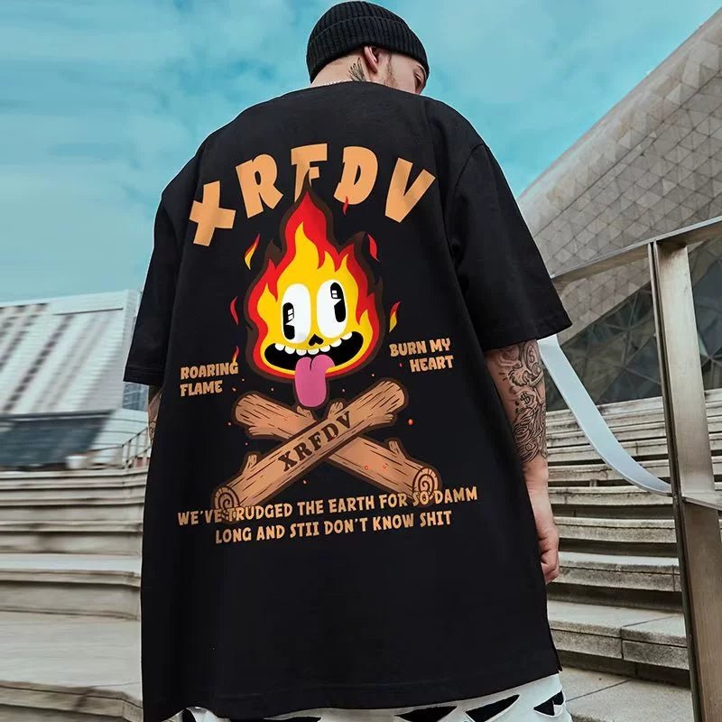 Trendy 150.00kg plus Size Fatty Loose All-Match Short Sleeve T-shirt - Yallafit