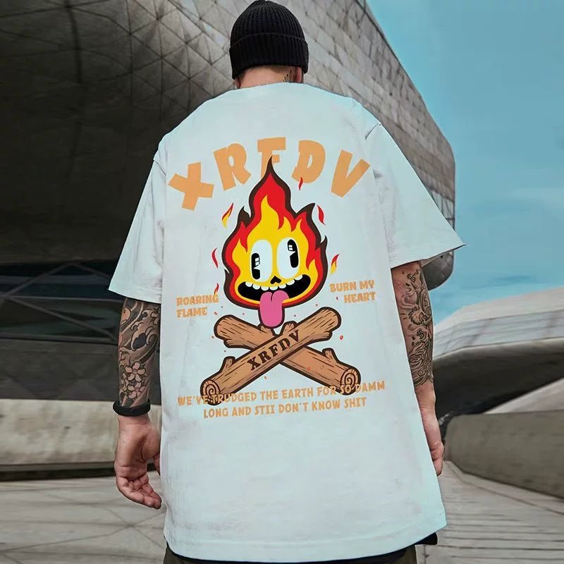 Trendy 150.00kg plus Size Fatty Loose All-Match Short Sleeve T-shirt - Yallafit