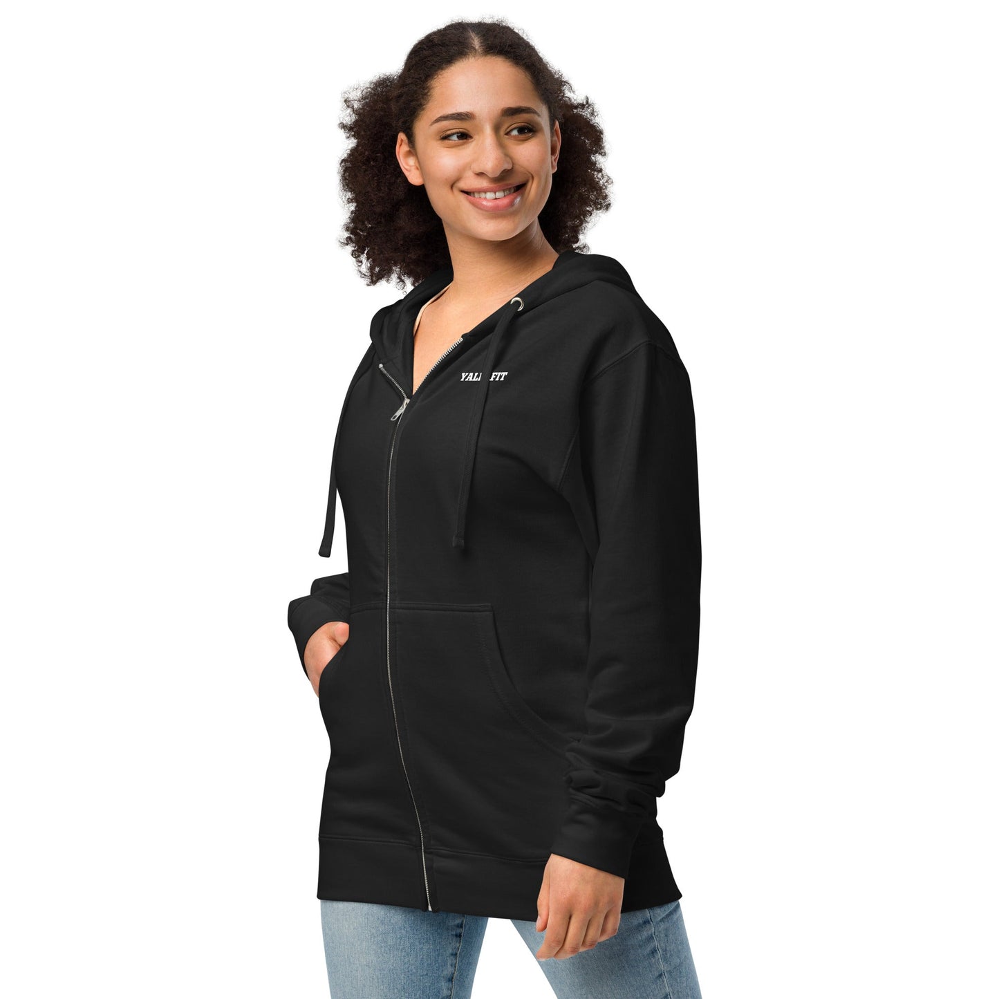 Unisex fleece zip up hoodie - Yallafit