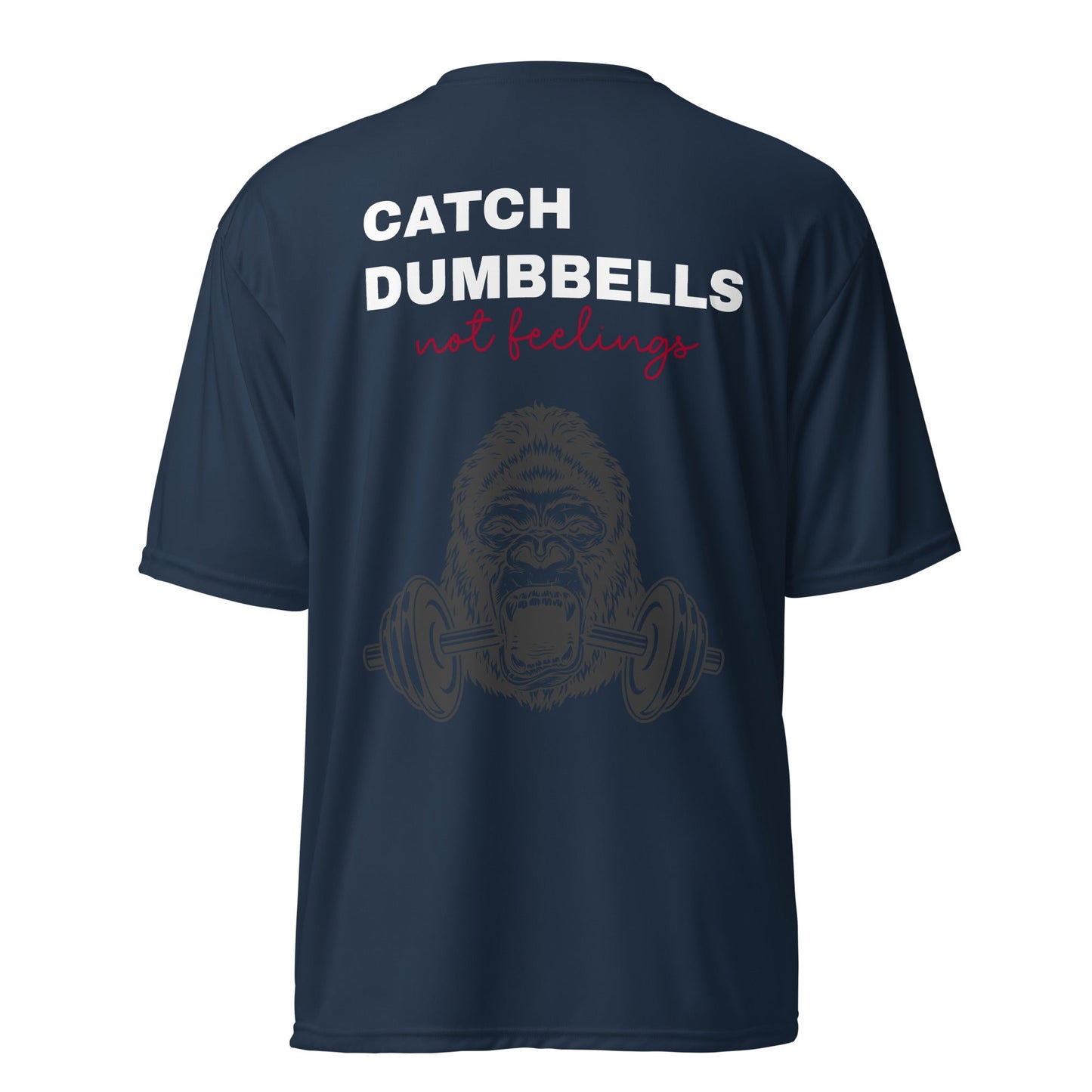 Unisex performance crew neck t-shirt back quote - Yallafit