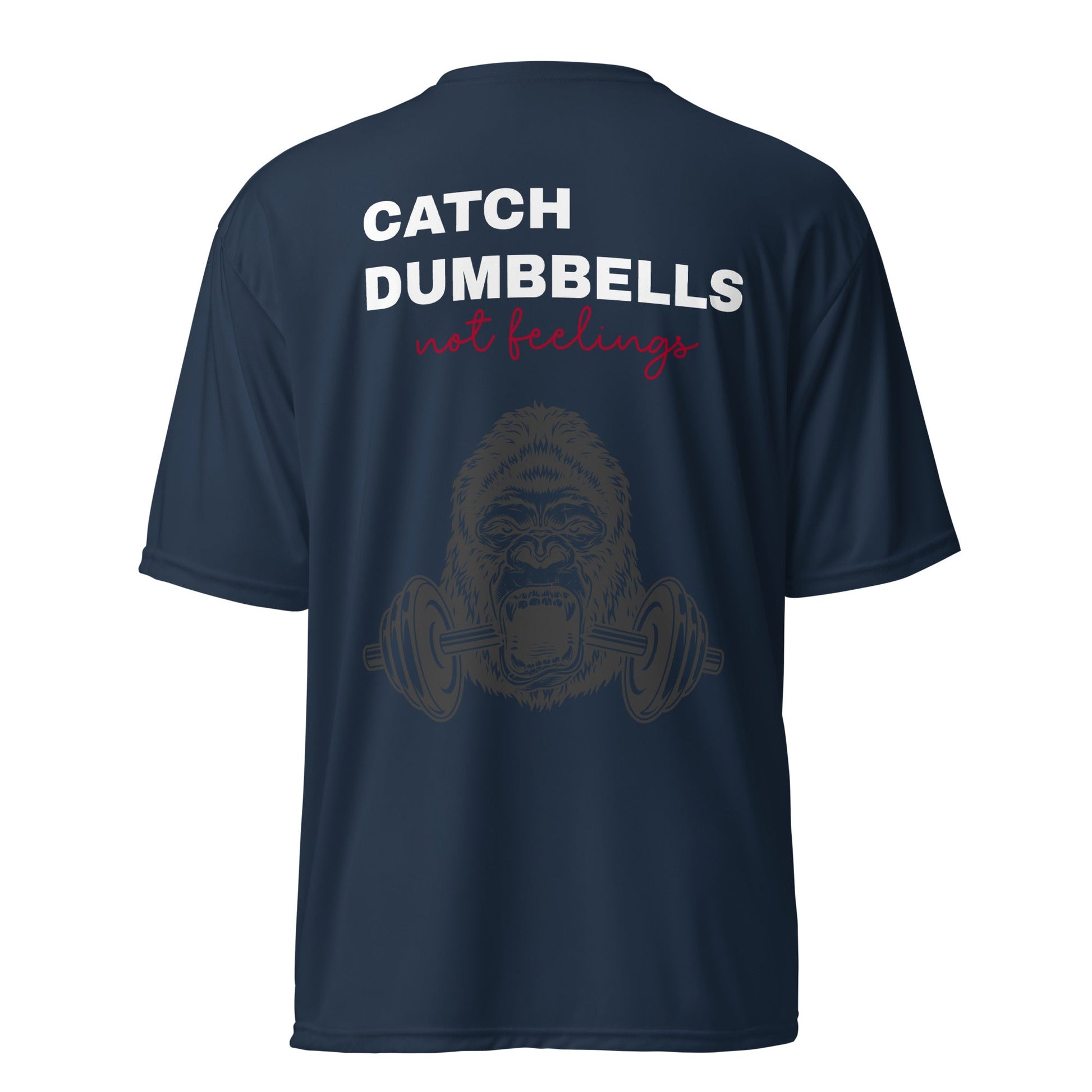 Unisex performance crew neck t-shirt back quote - Yallafit