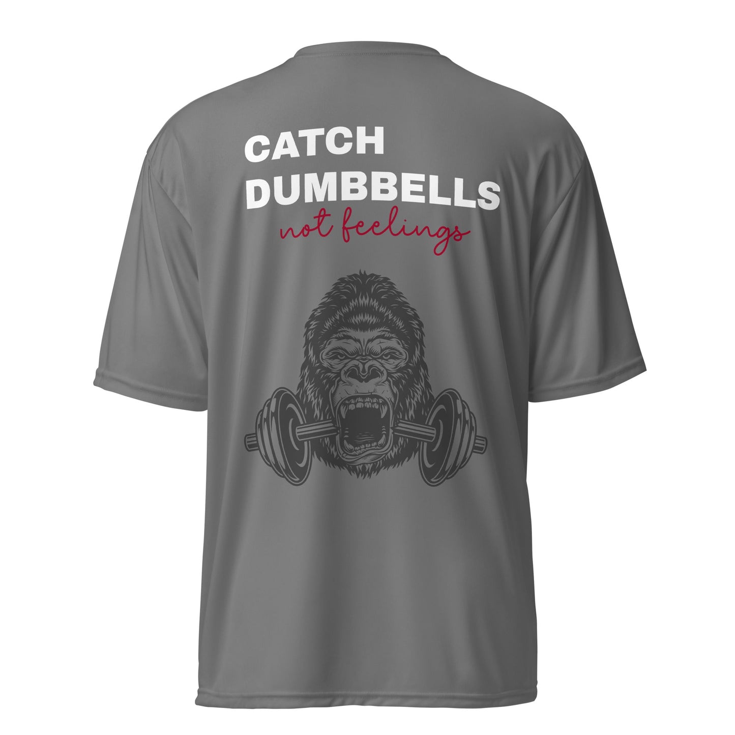 Unisex performance crew neck t-shirt back quote - Yallafit