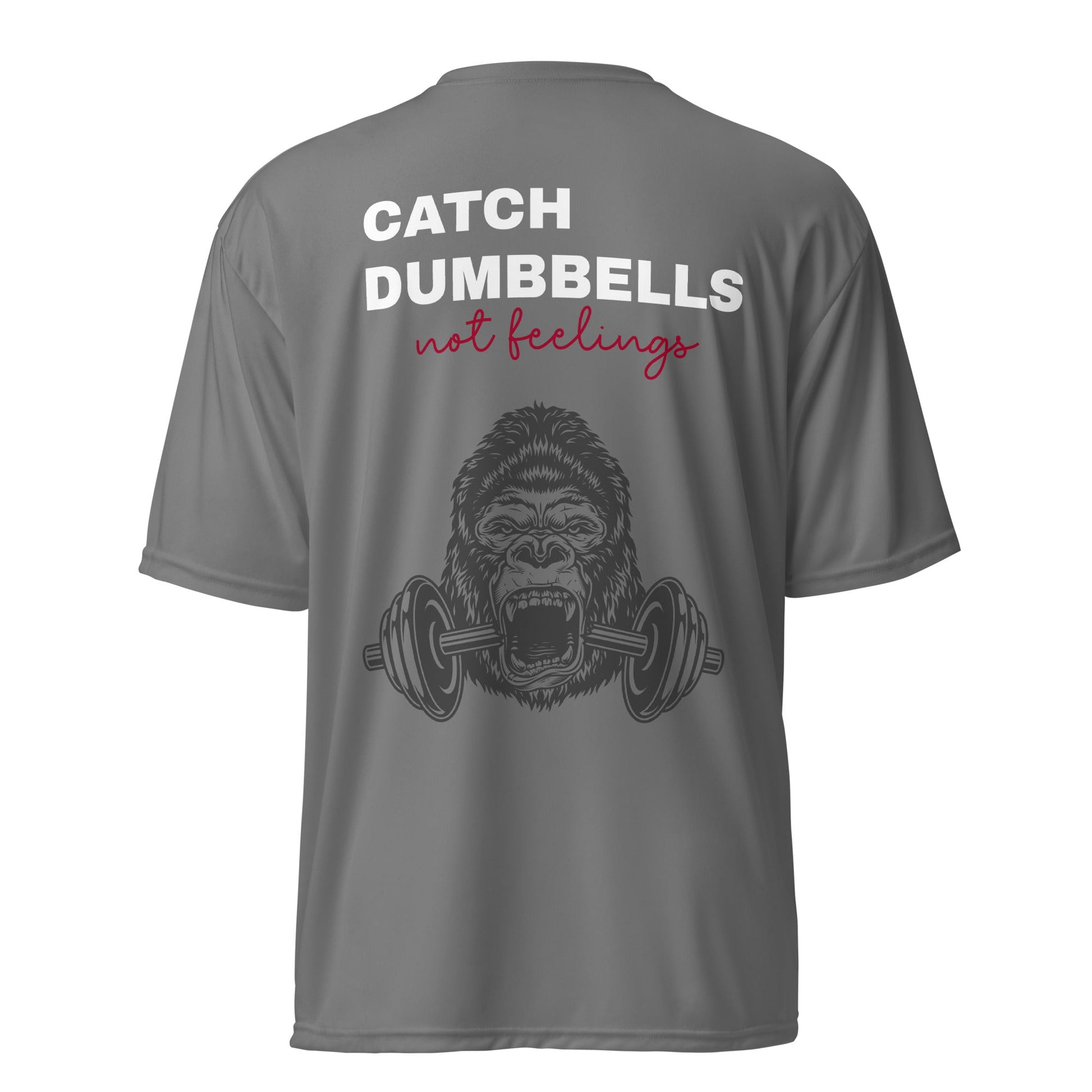 Unisex performance crew neck t-shirt back quote - Yallafit